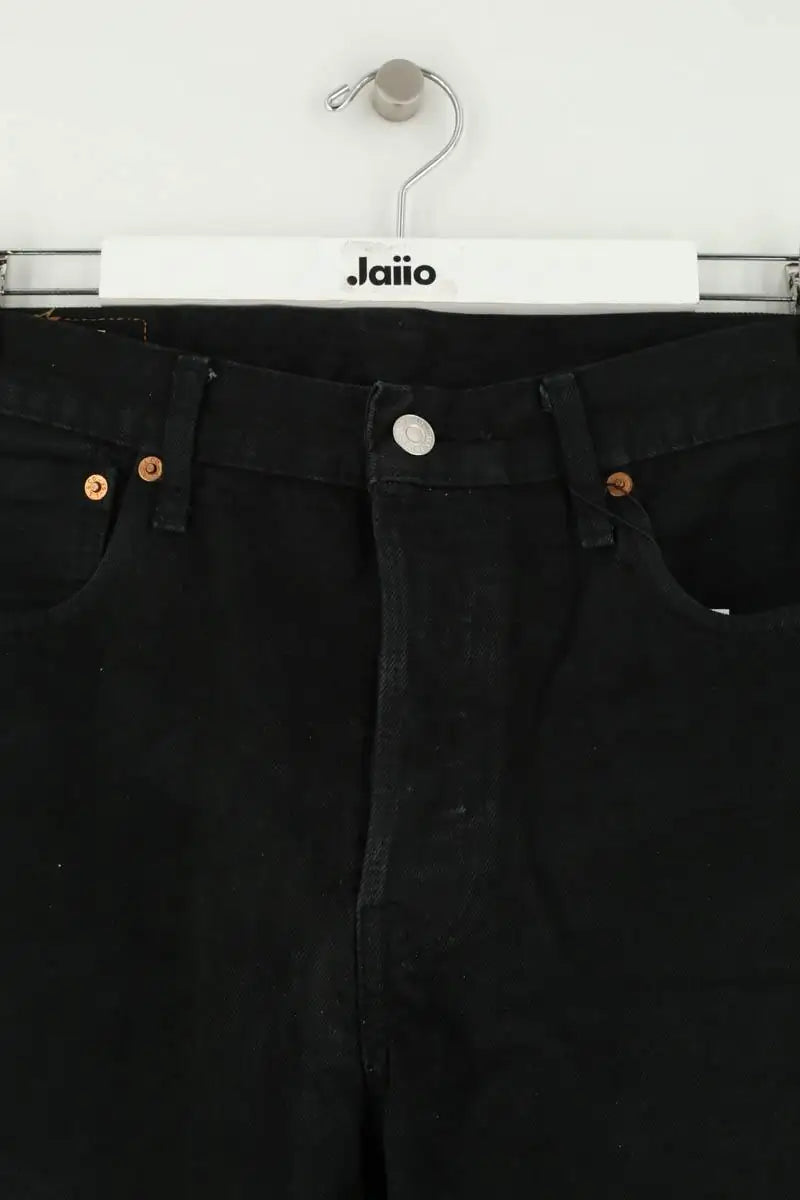 Jean droit Levi's 501 Noir en Coton