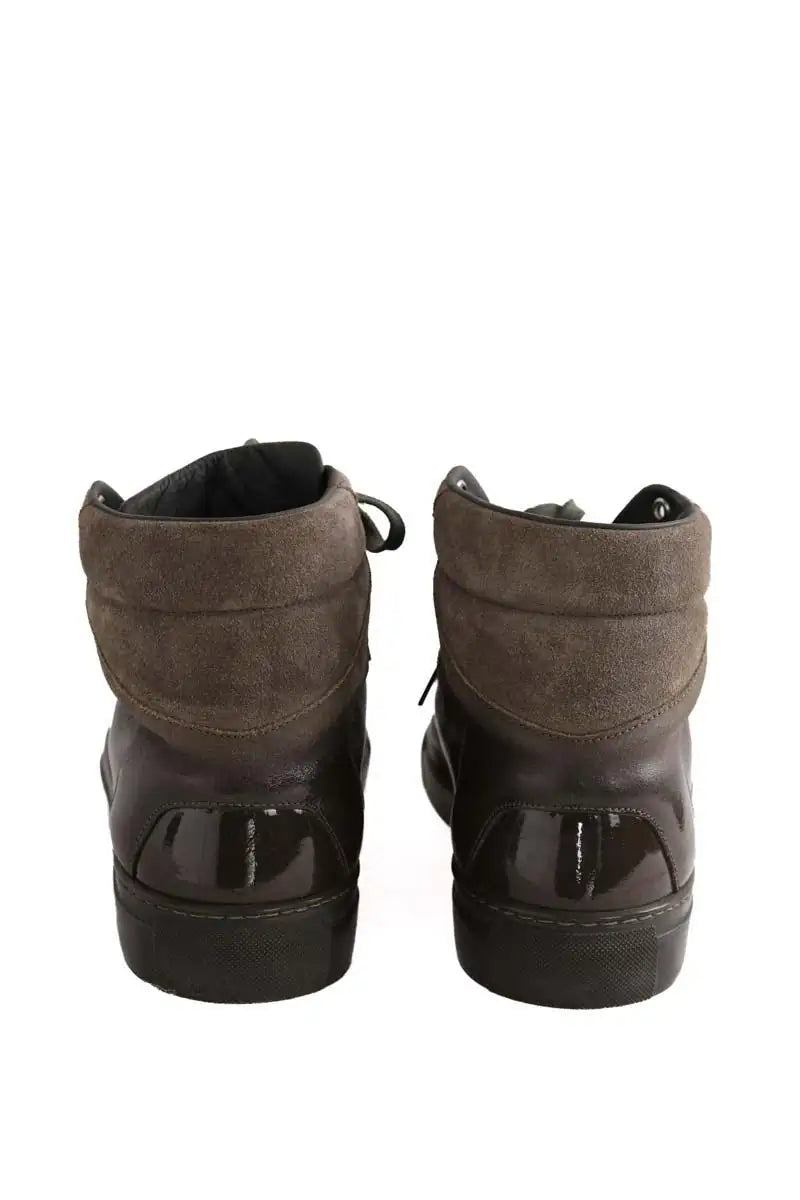 Baskets Balenciaga Kaki en Cuir