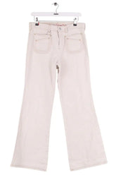 Jean large Ines de la Fressange Ecru en Coton, taille L - Seconde Main