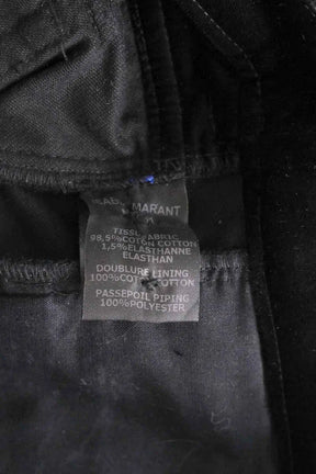 Pantalon droit Isabel Marant Noir en Velours