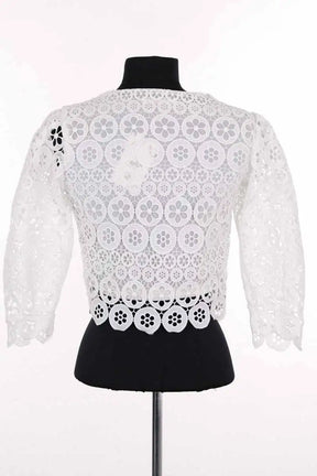 Top Maje Blanc en Coton