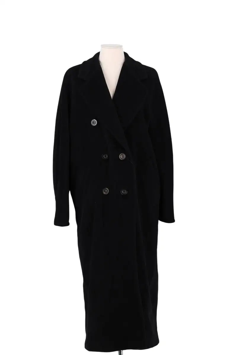 Manteau Max Mara Noir en Laine, taille L - Seconde Main
