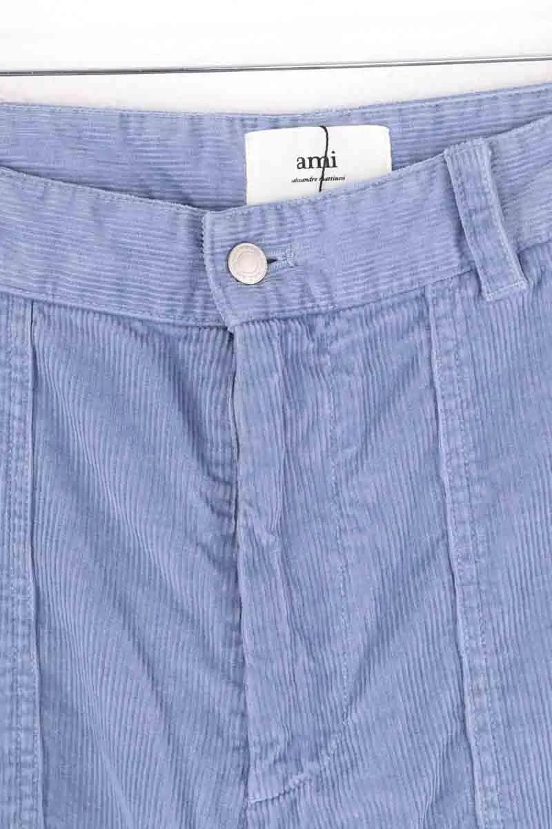 Pantalon droit Ami Bleu en Coton