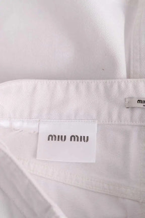 Mini jupe Miu Miu Blanc en Coton