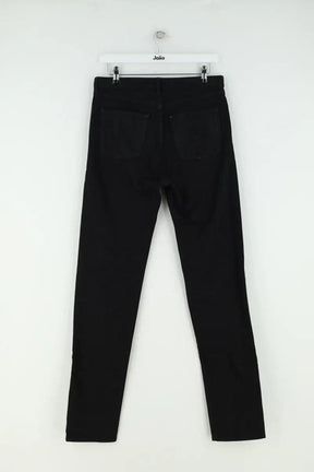 Jean droit Saint Laurent Noir en Coton
