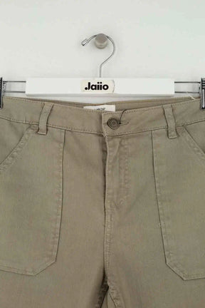 Pantalon droit Labdip Kaki en Coton