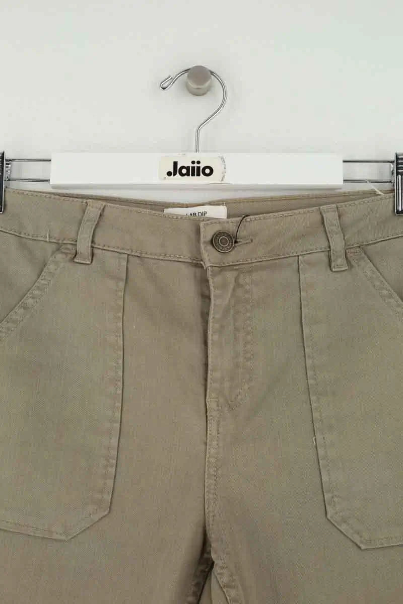 Pantalon droit Labdip Kaki en Coton