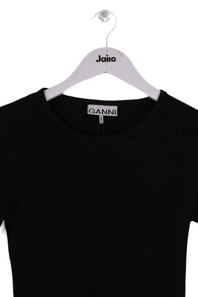 T-shirt Ganni Noir en Coton