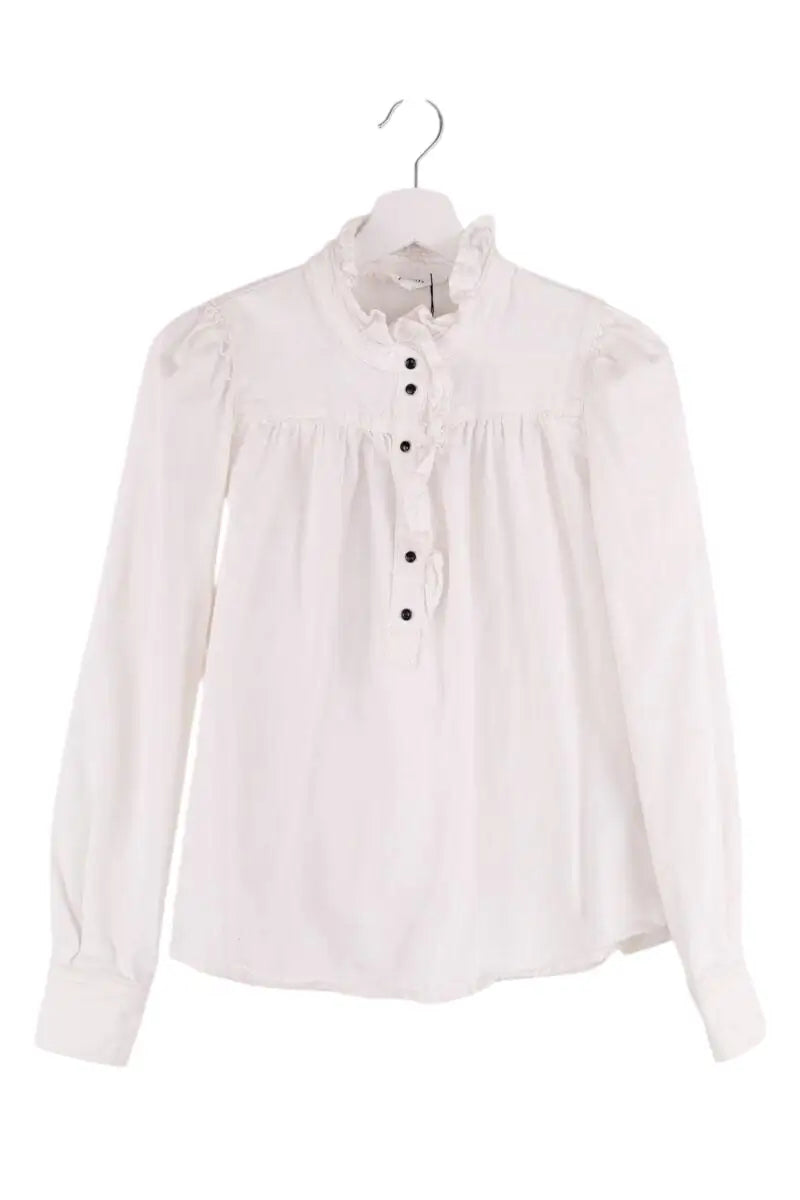 Blouse Ba&Sh Blanc en Coton, taille XXS - Seconde Main