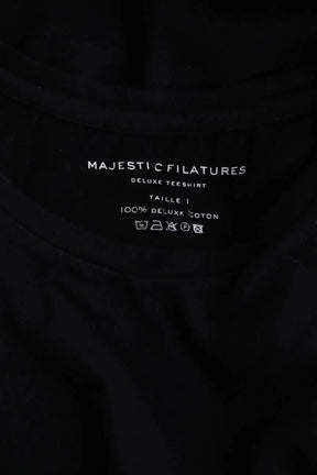 T-shirt Majestic Filatures Noir en Coton