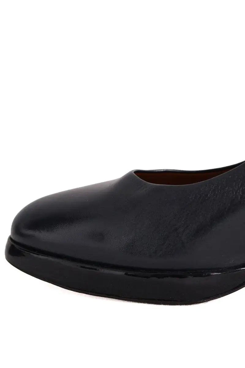 Talons Carel Noir en Cuir