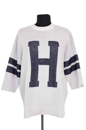 Pull Tommy Hilfiger Gris en Coton, taille S - Seconde Main