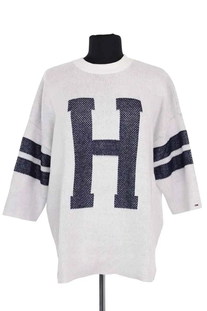 Pull Tommy Hilfiger Gris en Coton, taille S - Seconde Main