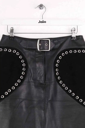 Mini jupe Maje Noir en Cuir