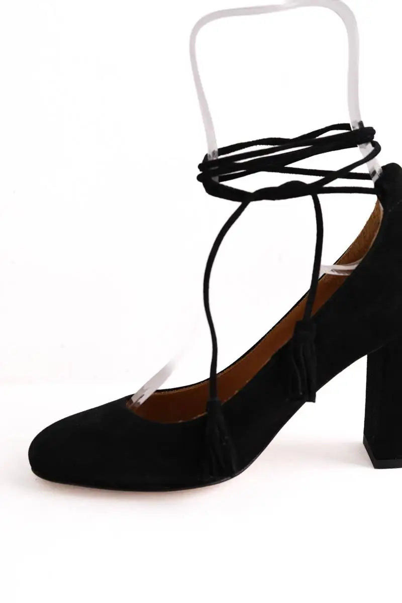 Talons Sézane Noir en Daim