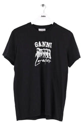 T-shirt Ganni Noir en Coton, taille M - Seconde Main
