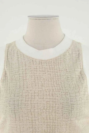 Top sans manche Albertine Beige en Viscose