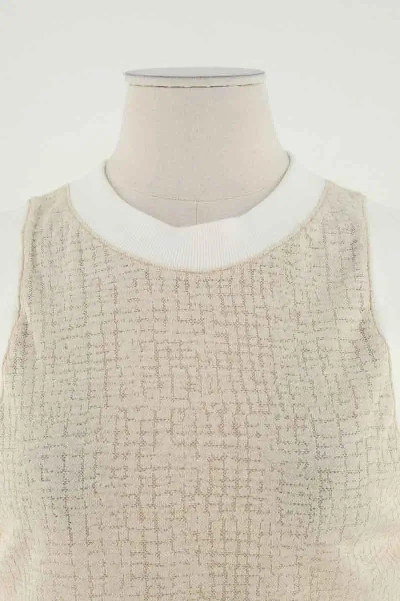 Top sans manche Albertine Beige en Viscose