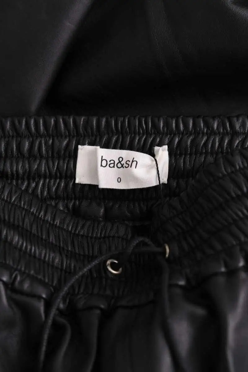 Jupe Ba&Sh Noir en Cuir