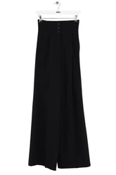 Pantalon large Yves Saint Laurent Noir en Laine, taille XS - Seconde Main