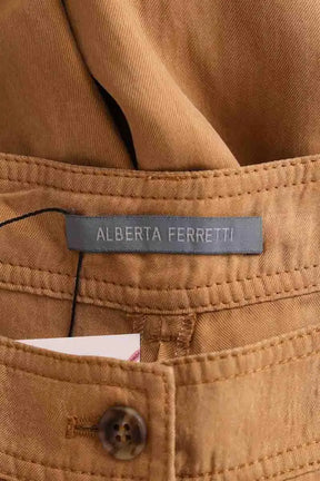 Pantalon Alberta Ferretti Camel en Synthétique