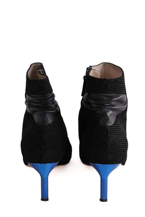 Boots Bettina Vermillon Noir en Cuir