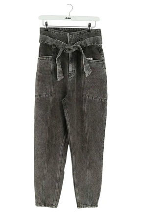 Jean droit Iro Vieno Gris en Coton, taille S - Seconde Main