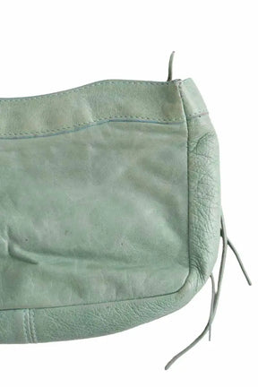 Pochette Balenciaga Le City Vert en Cuir