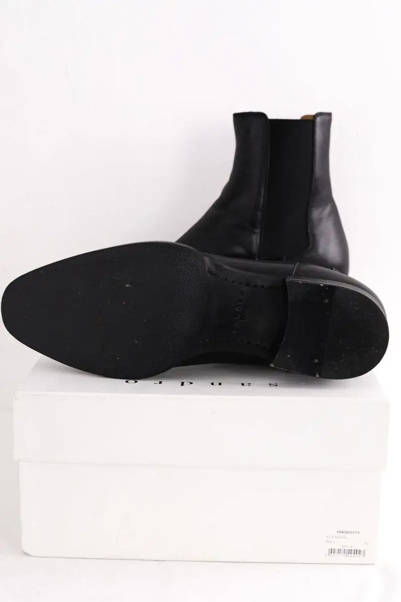 Boots Sandro Noir en Cuir