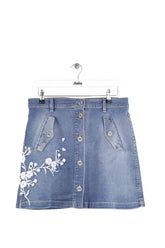 Mini jupe The Kooples Bleu en Coton, taille S - Seconde Main