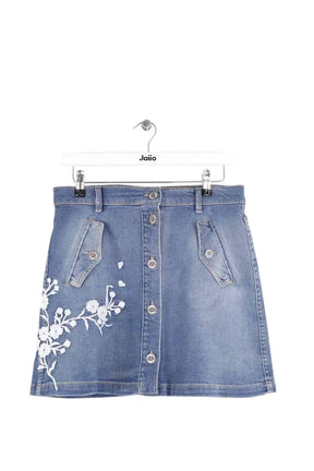 Mini jupe The Kooples Bleu en Coton, taille S - Seconde Main