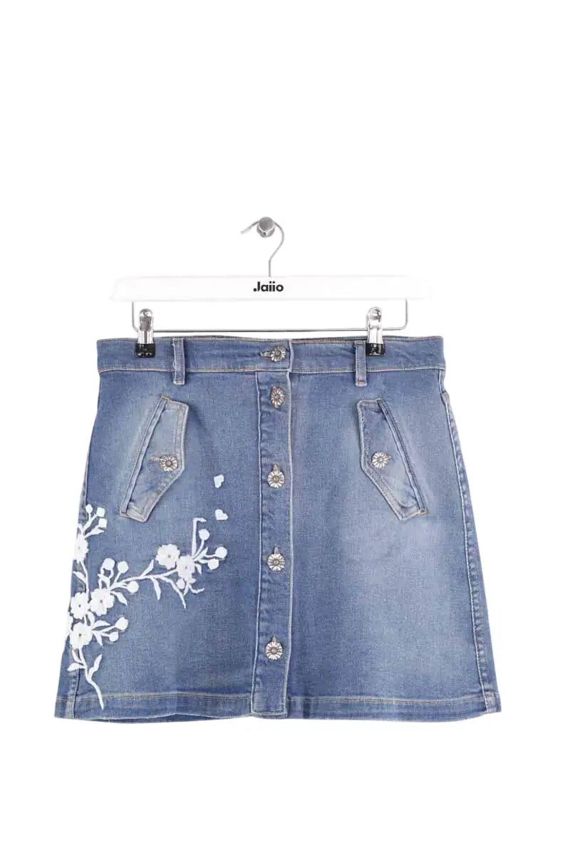 Mini jupe The Kooples Bleu en Coton, taille S - Seconde Main