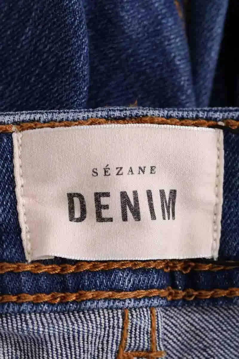 Jean slim Sézane Bleu en Coton