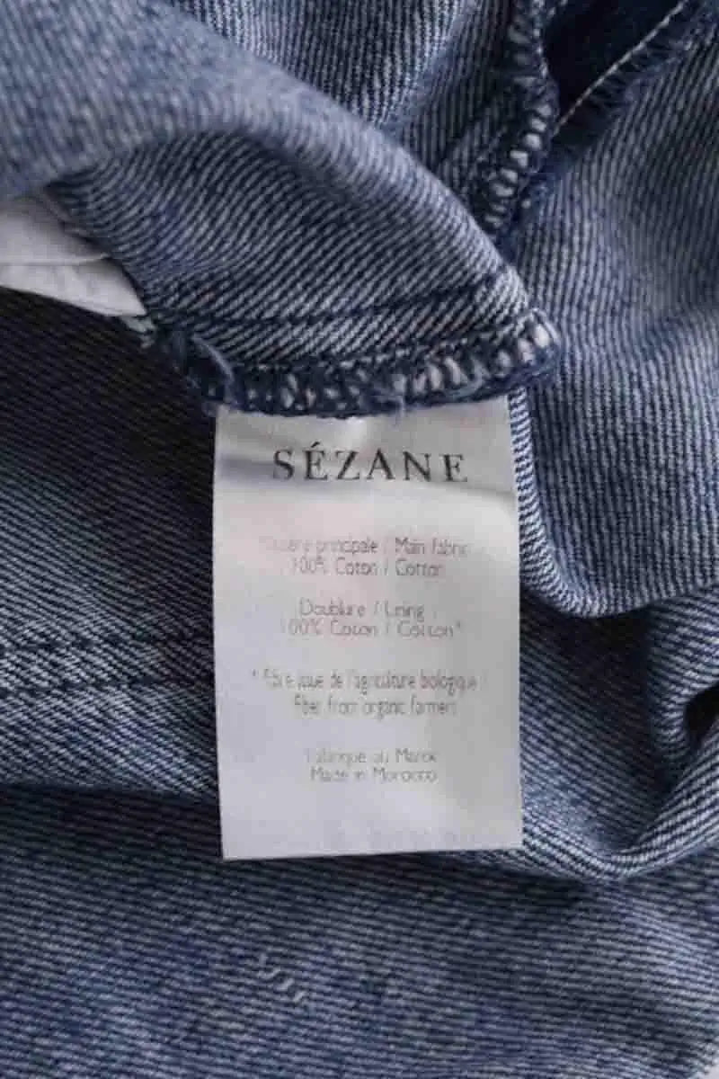 Mini short Sézane Bleu en Coton