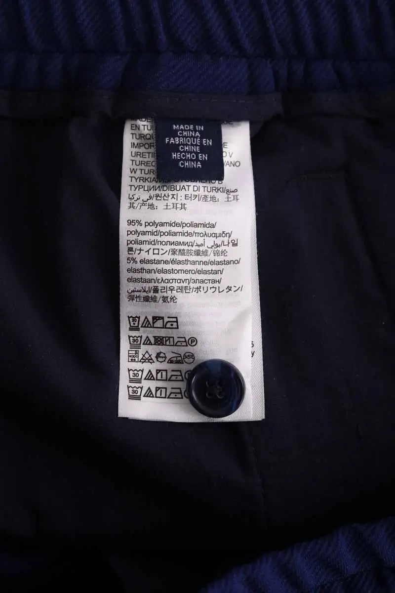 Pantalon droit Tommy Hilfiger Marine en Synthétique
