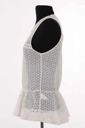 Top sans manche Maje Blanc en Synthétique