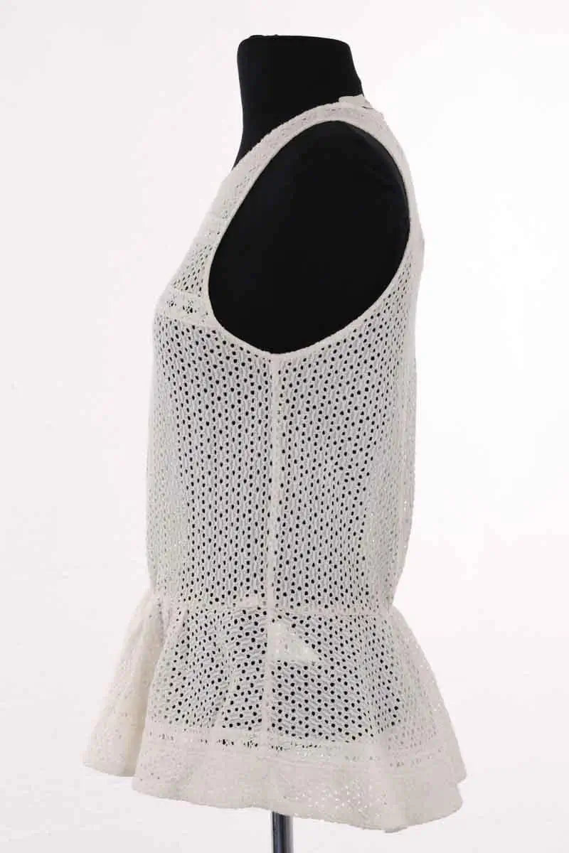 Top sans manche Maje Blanc en Synthétique