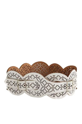Ceinture en cuir Alaïa  Blanc