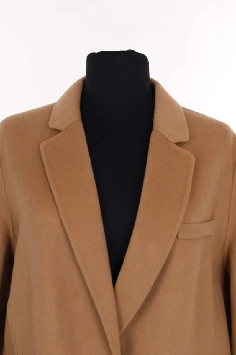 Manteau Maje Camel en Laine