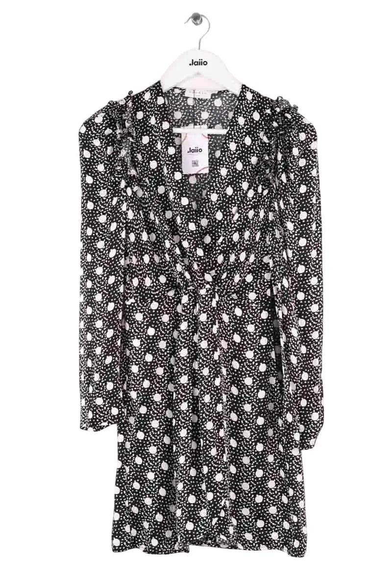 Robe Sandro Noir en Viscose, taille S - Seconde Main