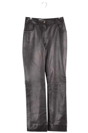 Pantalon droit Dior Noir en Cuir, taille S - Seconde Main
