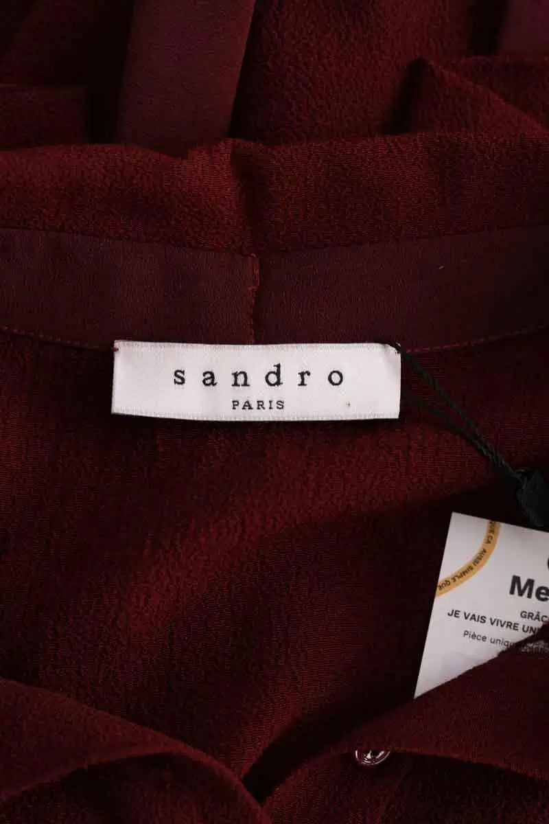 Blouse Sandro Bordeaux en Synthétique