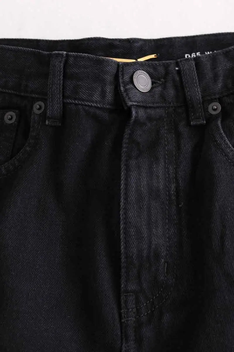 Jean droit Saint Laurent Noir en Coton