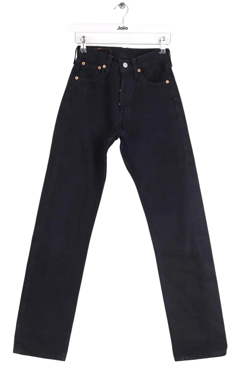 Jean droit W25 L32 Levi's 501 Noir en Coton, taille S - Seconde Main