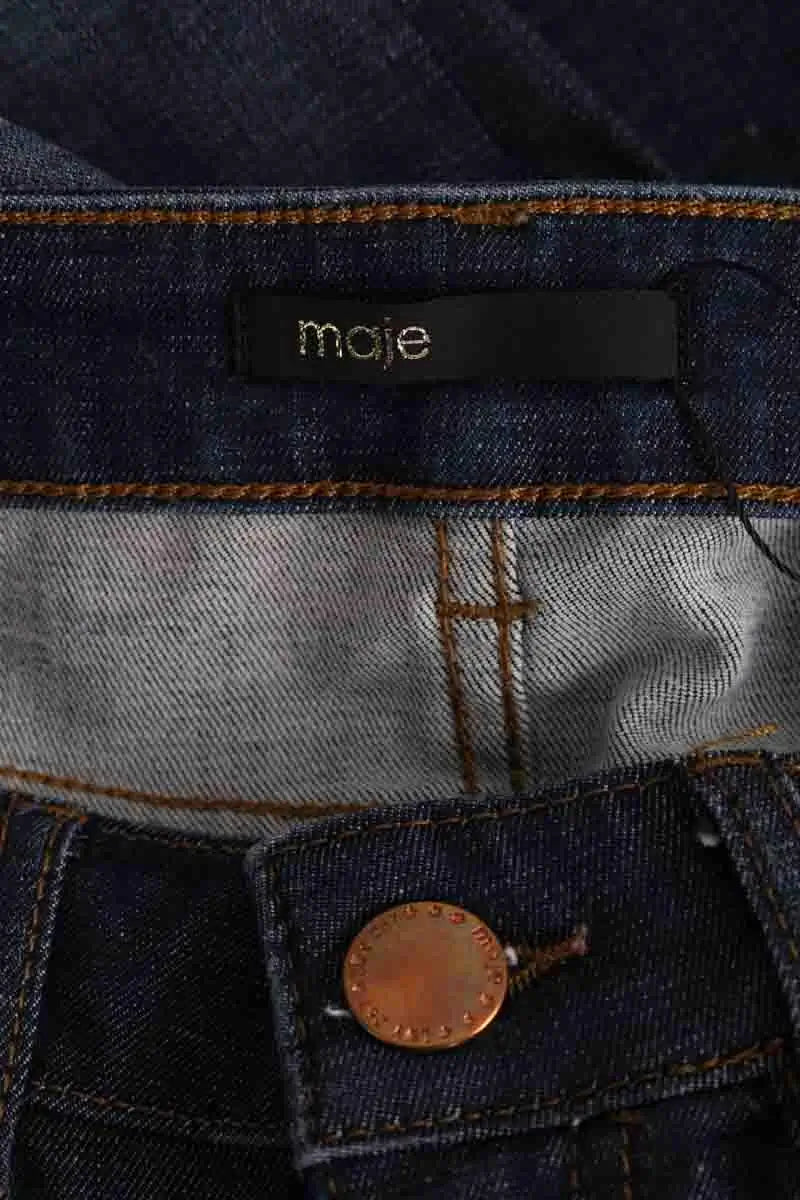 Jean slim Maje Other Bleu en Coton