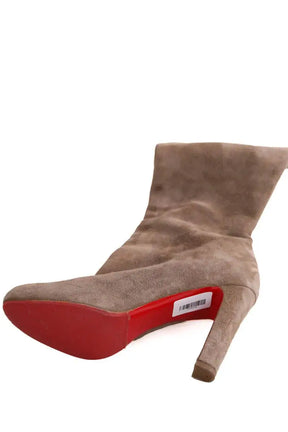 Bottes Christian Louboutin Marron en Daim