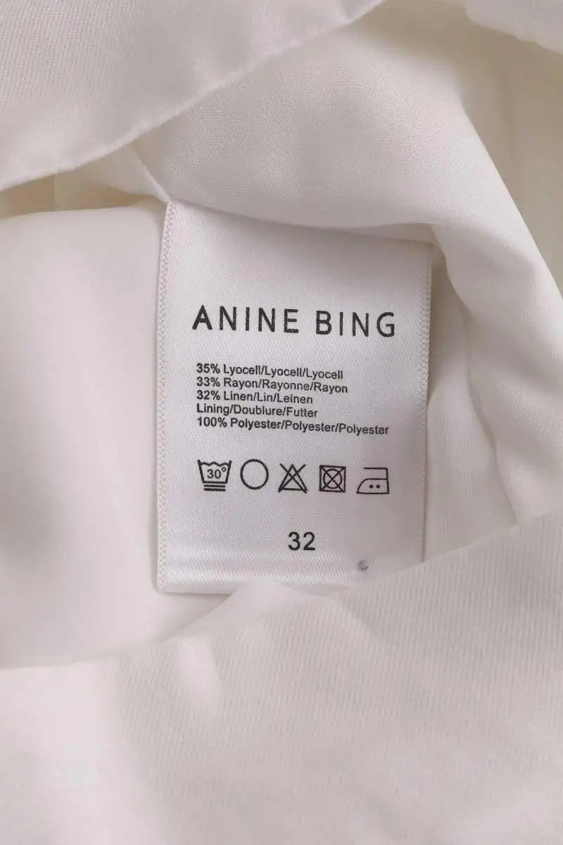 Pantalon Anine Bing Blanc en Synthétique
