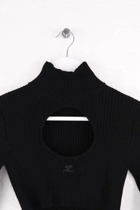 Top Courrèges Noir en Viscose