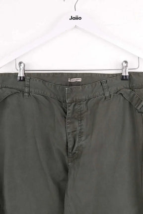 Pantalon droit Bottega Veneta Kaki en Coton