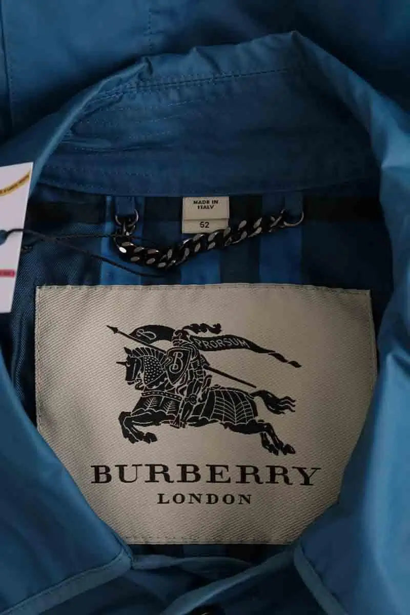 Parka Burberry Bleu en Synthétique